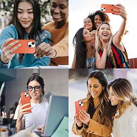 iPhone 14 Pro Max Skal Magsafe Silicone Ultra Slim Orange