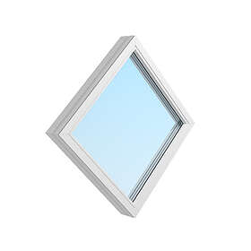 Skånska Byggvaror Energi Aluminium Diagonalt fönster, kvadrat 6 x 3236-6