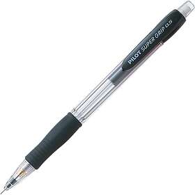 Pilot Stiftpenna, Super Grip, 0,5 mm HB-stift, pennkropp med greppzon, svart