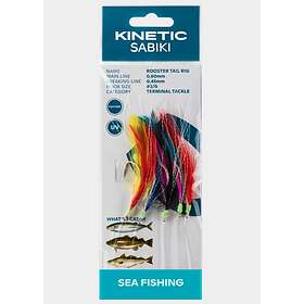 Kinetic Sabiki Rooster Tail Feather Rig Durchsichtig