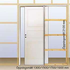 Br. Johansson Skjutdörrskarm Vit Pocketkarm 122 M7x21 15551