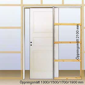 Br. Johansson Skjutdörrskarm Vit Pocketkarm 150 M10x21 15584