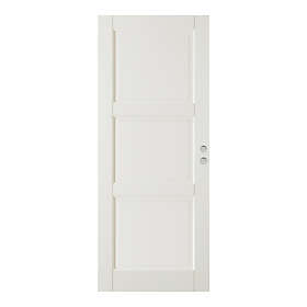 GK Door Skjutdörr Oden 3 LS Vit inkl. Skålar & Dragring 7-20 skjutdörranp. krom 400101-SKJUTD-SDMK