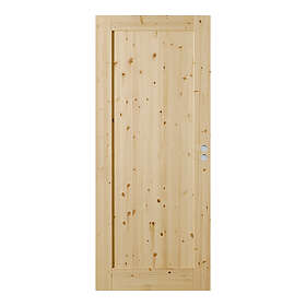 GK Door Skjutdörr Rakel Furu Obehandlad inkl. Skålar & Dragring 10-20 Obeh. skjutdörranp. krom 370701-SKJUTD-SDMK