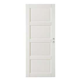 GK Door Skjutdörr Oden 4 LS Vit inkl. Skålar & Dragring 9-20 skjutdörranp. mässing 410501-SKJUTD-SDM