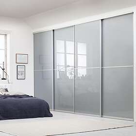 Elfa Skjutdörr Vista Duo Glas/Glas. Profil: Matt Silver 8400VistaDuo128