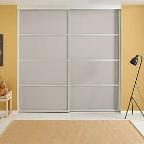 Elfa Skjutdörr Artic Quattro Melamin/Glas. Profil: Matt Silver 8500ArticQuattro299