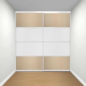 Elfa Skjutdörr Vista Quattro Melamin. Profil: Matt Silver 8400VistaQuattro8