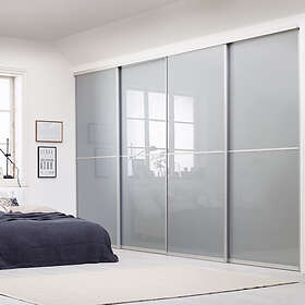 Elfa Skjutdörr Vista Duo Trämelamin. Profil: Matt Silver 8400VistaDuo316