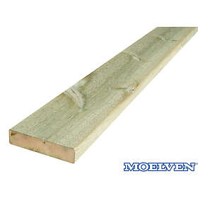 Moelven Terrassebord fastlengde Cu-impregnert furu 28x120x5100 kl.1 NTR klasse A