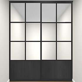 Elfa Skjutdörr Trio Glas Exklusiv Profil: Sanded Black GalleryTrio11 GALLERYTRIO11