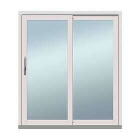 Skånska Byggvaror Energi, med skjutdörr 2-fält Fasadparti trä TW5000