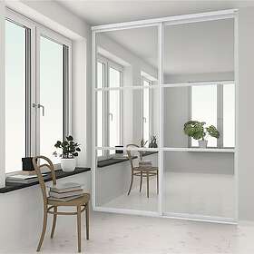 Elfa Skjutdörr Artic Trio Melamin Exklusiv/Glas Exklusiv, Profil: Matt Silv 8500ArticTrio719