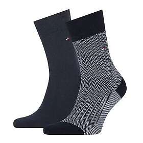 Tommy Hilfiger Strumpor 2P Men Herringbone Sock Mörkblå Strl 39/42 Herr
