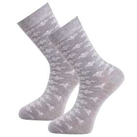 Trofé Bamboo Flower Socks Strumpor 2P Grå Strl 35/38 Dam