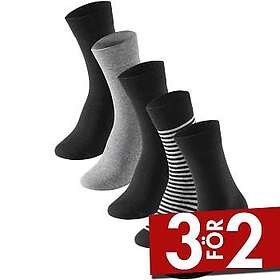 Schiesser Strumpor 5P Men Socks Musta/Grå Strl 43/46 Herr