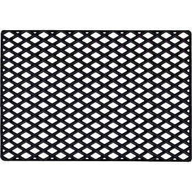 Dixie Black Grid Dörrmatta, 45x75 cm Svart Gummi