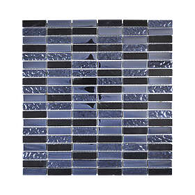 XCM Mosaik glas natursten SM86 31x32,2 cm svart