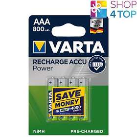 Varta Recharge Batteri AAA HR03 800mAh 4-pack