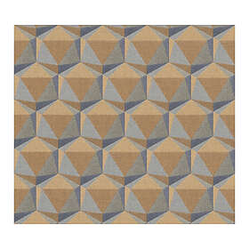 A.S. Creation Tapet Geometrisk gul-blå 10,05x0,53m