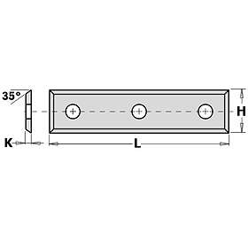 CMT Hyvelkniv 790.500.09; 49.5x9x1.5 mm; HWM; 1 st.