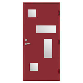 Br. Johansson Ytterdörr SY148 Sotat Glas YDS78/105 M10x21 V LH3 NCS S-5040-R 96127_Röd