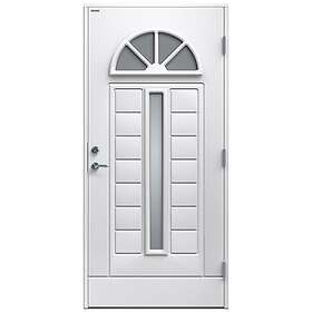 Diplomat Ytterdörr Viktoria Rökfärgat Glas Rökglas 10x21 NCS S-0502-Y, Vit Hö