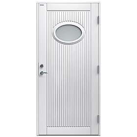 Diplomat Ytterdörr Afrodite Klarglas 10x21 NCS S-0502-Y, Vit Höger