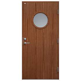 Diplomat Ytterdörr Rosa Träfanér Klarglas Teak 9x20 Vänster