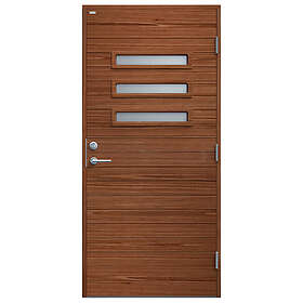 Diplomat Ytterdörr Ingela Träfanér Klarglas Teak 9x21 Vänster