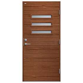 Diplomat Ytterdörr Ingela Träfanér Klarglas Teak 9x20 Vänster