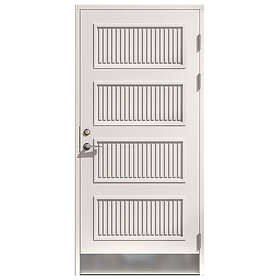 SnickarPer Ytterdörr 1001 RASTER Vit 10X20 Höger 946100112102002
