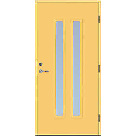 Scandidoor Ytterdörr Torp Duo 10x20 Hö Ljusgul Frost 77922