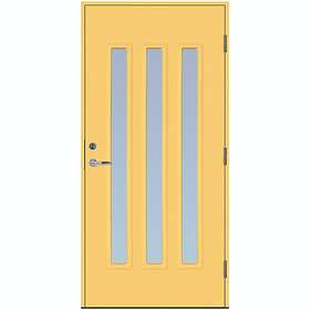Scandidoor Ytterdörr Torp Trio 10x20 Hö Ljusgul Frost 77270