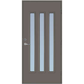 Scandidoor Ytterdörr Torp Trio 10x20 Hö Grå Klar 77962