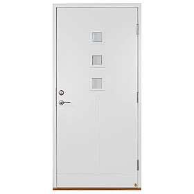 Leksandsdörren Ytterdörr Saltö Klarglas Vit 100x200 Vänster 1020VV48G