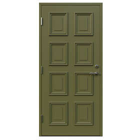 Leksandsdörren Ytterdörr Gråda 10x21 V NCS S-5020-G70Y 1021VV56_Grön