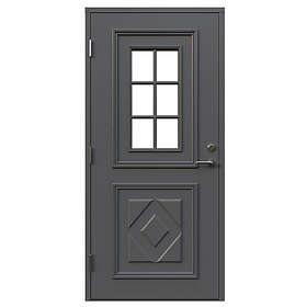 Leksandsdörren Ytterdörr Björkberg 9x20 V NCS S-6000-N 0920VV90G_Grå