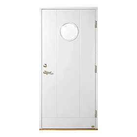 Leksandsdörren Ytterdörr Lycka BxH: 100x200 cm, Vit, Höger 1020HV29GR