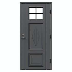 Leksandsdörren Ytterdörr Lisselby Klarglas glas 10x20 H NCS S-6000-N 1020HV36G_Grå