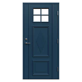 Leksandsdörren Ytterdörr Lisselby Klarglas glas 10x20 V NCS S-6020-B 1020VV36G_Blå