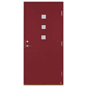 Leksandsdörren Ytterdörr Saltö Klarglas Röd 100x210 Vänster S 4050-Y90R 1021VV48G_Röd