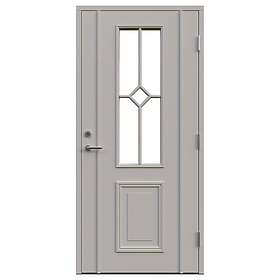 Leksandsdörren Ytterdörr Brenäs Klarglas glas 09x20 H NCS S-1502-Y50R 0920HV35G_LGrå