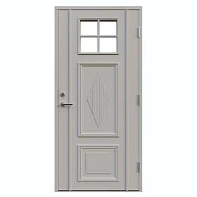 Leksandsdörren Ytterdörr Lisselby Klarglas glas 10x20 H NCS S-1502-Y50R 1020HV36G_LGrå