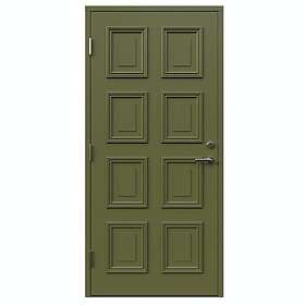 Leksandsdörren Ytterdörr Gråda 10x20 V NCS S-5020-G70Y 1020VV56_Grön