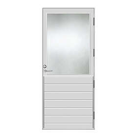 Kaski Ytterdörr Träpaneldörr Rovaniemi Vit Lasyr 100x210 V 19369-10x21V