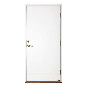 Leksandsdörren Ytterdörr Djura BxH: 90x210 cm, Vit, Höger 0921HV2