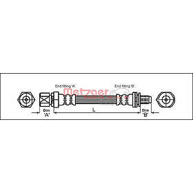 Metzger Bromsslang 4114730