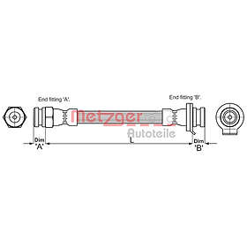 Metzger Bromsslang 4118509
