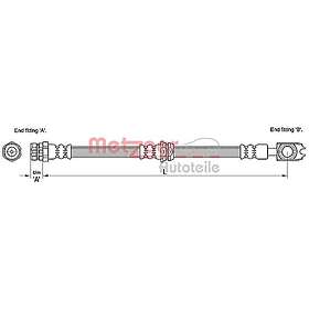 Metzger Bromsslang 4110259